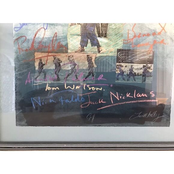 James Hussey GOLF I Lithograph Hand signed Monotype 2004 - Picture 2 of 7